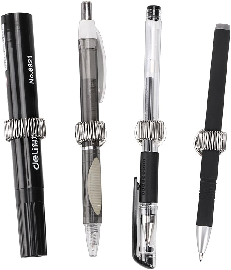 BTSKY® Stainless Steel Magnetic Pen Holder Clips- Magnetic Pen Clip Holder Fit Any Size Pens magnetic push pins for Refrigerator Whiteboard Erase Board and Bulletion Board Map, 8 Pack