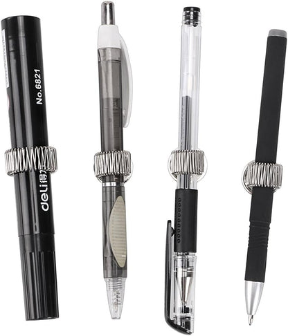 BTSKY® Stainless Steel Magnetic Pen Holder Clips- Magnetic Pen Clip Holder Fit Any Size Pens magnetic push pins for Refrigerator Whiteboard Erase Board and Bulletion Board Map, 8 Pack