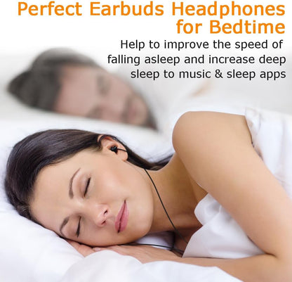 MAXROC Sleep Earplugs - Noise Isolating Ear Plugs Sleep Earbuds Headphones with Unique Total Soft Silicone Perfect for Insomnia, Side Sleeper, Snoring, Air Travel, Meditation & Relaxation(Black)