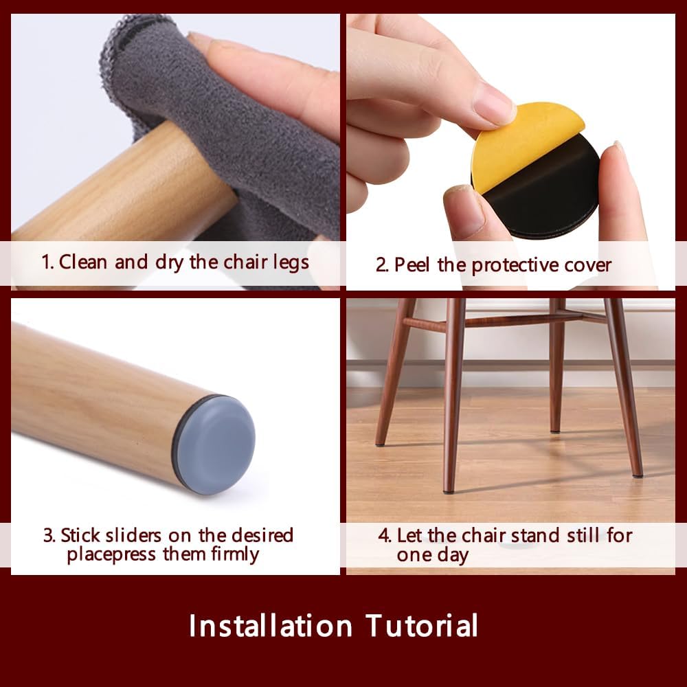 Furniture Sliders for Carpet and Hardwood Floors Adhesive Furniture Glides Self-Stick Furniture Sliders Pads (rectangular25*100mm,8)