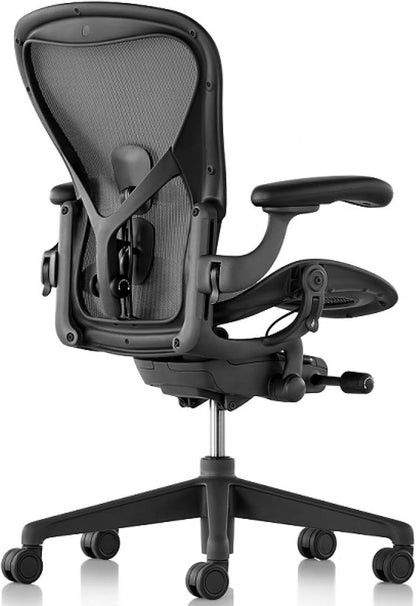 Chair Armrest Replacement, Arm Pad Caps Replacement for Herman Miller Classic Aeron Chair Graphite Black 1 Pair