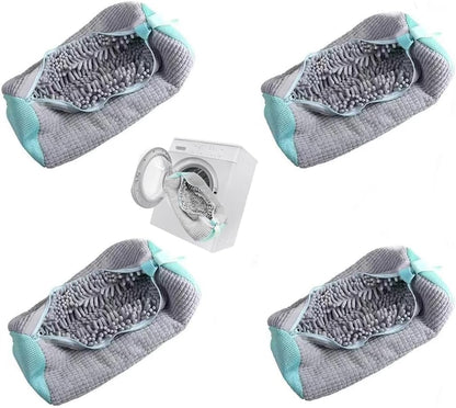 2Pcs Shoe Washing Machine Bag Laundry Shoe Bags for Washing Machine, Shoe Washing Bag Shoe Laundry Bag for Washer and Dryer Reusable Shoe Washing Bags (Grey)