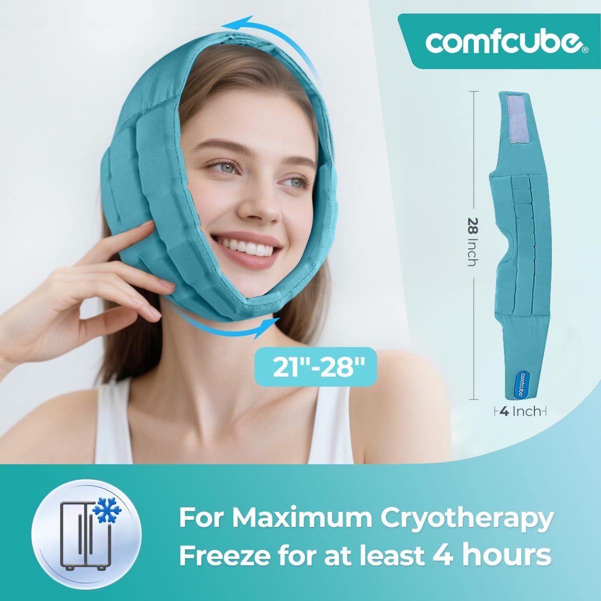 Neck Ice Pack Wrap for Cervical Pain, 2 Hours Long Lasting Cold | Ice Pack for Neck Shoulders Cooling, FSA Eligible, Flexible Cold Pack for Hot Weather, Hot Flashes, Surgery, Swelling
