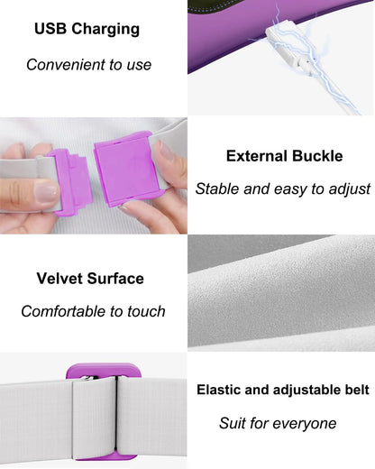Portable Cordless Menstrual Heating Pad with 4 Heat Levels and 4 Massage Modes,Electric, Fast Large Heating Belly Wrap Belt (Black)