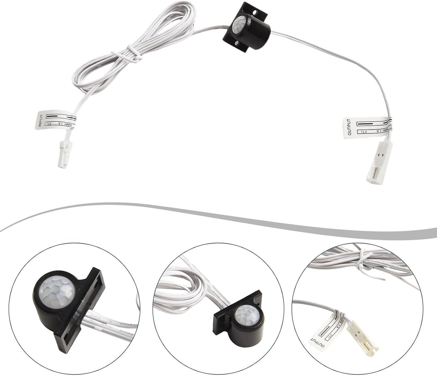 Infrared Motion Sensor Switch for 12V Light Strip, Auto On/Off for Stair, Corridor and Attic Lighting (Black)