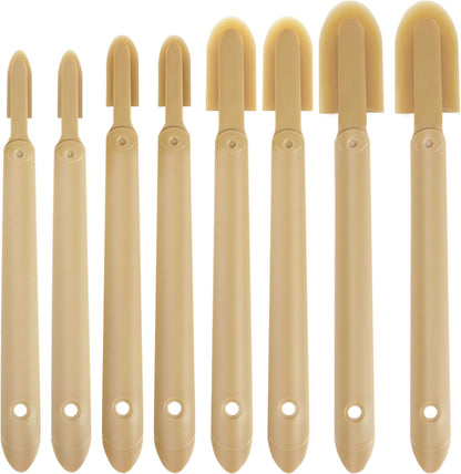 8 PCS Rubber Caulking Spatulas Tool,Rubber Caulk Silicone Sealant Finishing Tool,Spreader Applicator Caulking Finishing Tool Rubber for Floors, Tiles, Walls, Bathrooms, Kitchens 4 Size