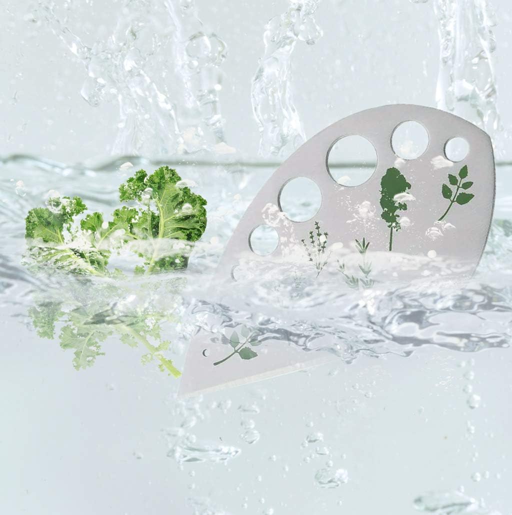 Dulcicasa Leaf Herb Stripper 9 Holes, Stainless Steel Herb Cutter with Safety Cover for Kale, Chard, Collard Greens, Thyme, Basil, Rosemary, Kitchen Herbs Stripper Tool (1pc)