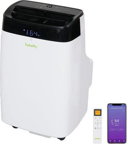 Hykolity WiFi Enabled Portable Air Conditioners 10,000 BTU, Cools Rooms Up To 450 Sq.Ft, 45dB Dual Motor 5 in 1 Quiet Smart AC Unit with Cool, Fan, Dehumidifier, 24H Timer & Sleep Mode