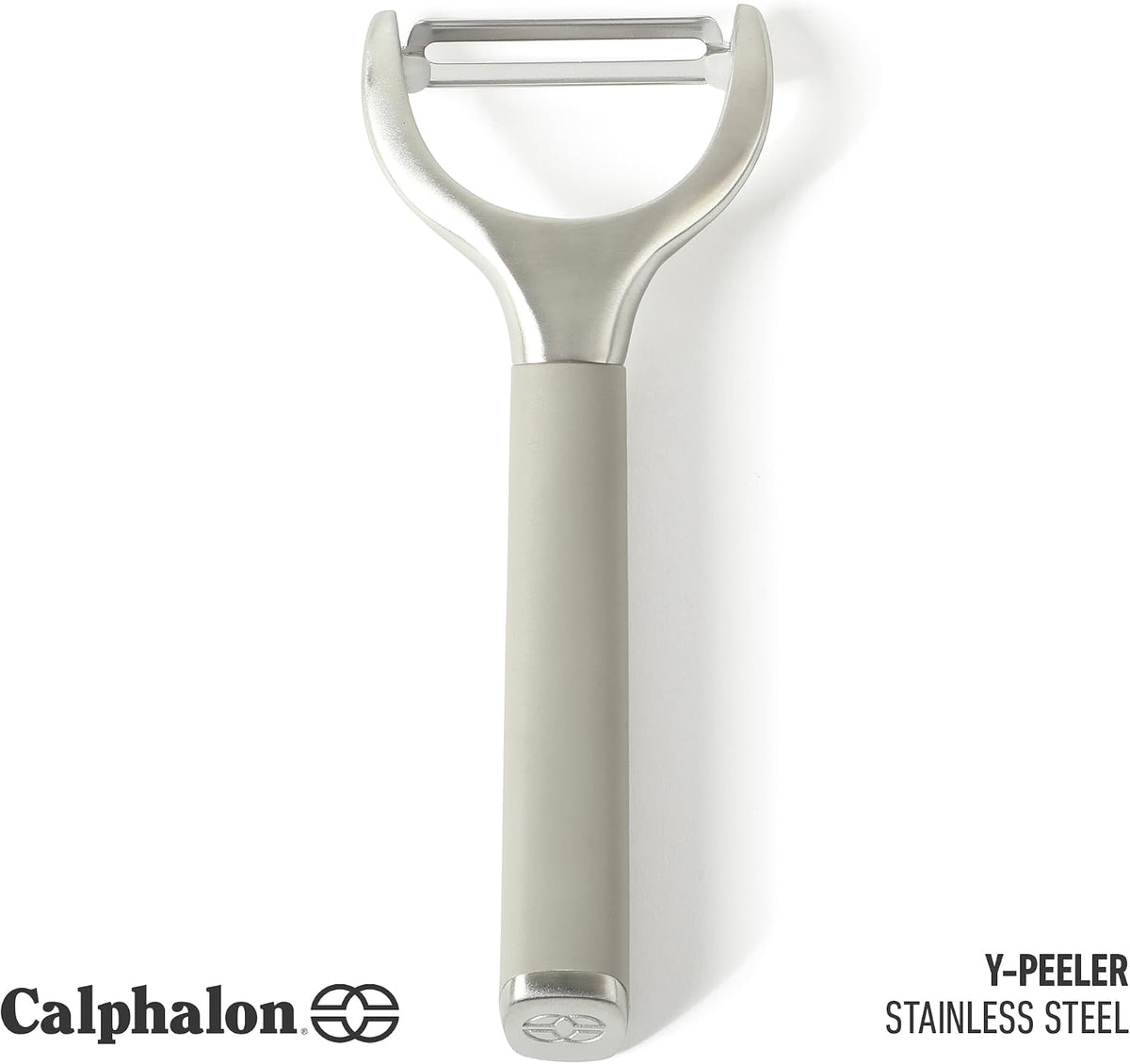 Calphalon Stainless Steel Vegetable Peeler with Swivel Blade, Ergonomic Non-Slip Grip Handle for Fruits & Vegetables, Kitchen Peeler for Smooth Peeling & Meal Prep
