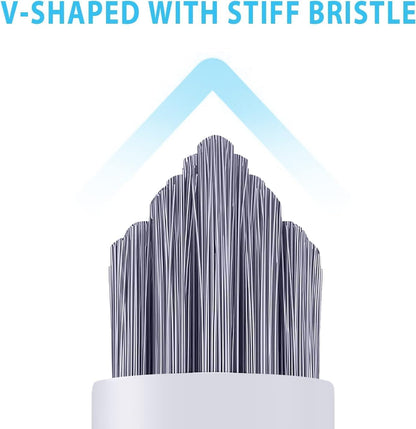 Lumkew Grout Brush Cleaning, Stiff Bristles Grout Cleaner for Tile Floors | V Shape, Shower Bathroom Kitchen Scrubber