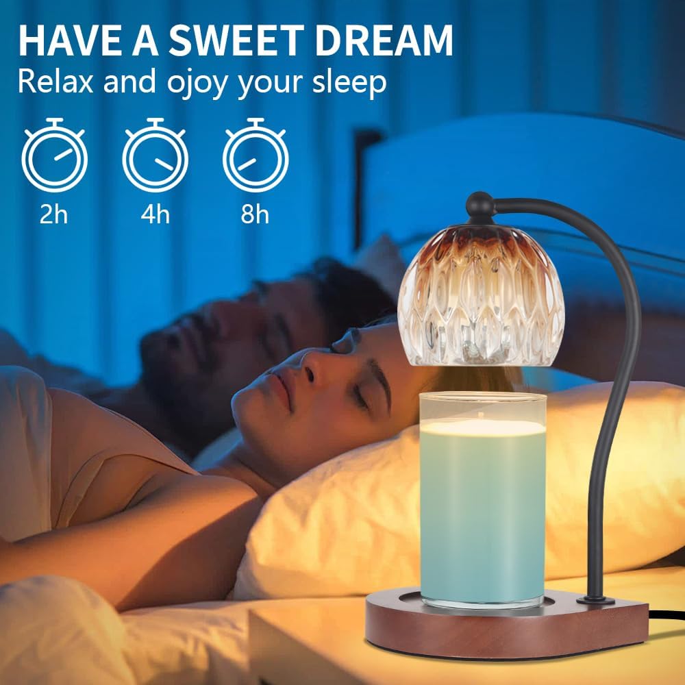 Dimmable Candle Warmer Lamp with Timer Adjustable Height for Scented Jar Candles Electric Candle Wax Melt Warmer for Home Decor Christmas Birthday Gifts for Women Mom(Hummingbird)