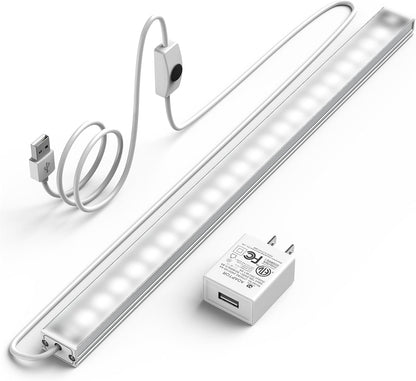 ASOKO Motion Sensor Dimmable Led Under Cabinet Light, 12" Cool White | ASOKO Motion Sensor Dimmable Led Under Cabinet Light, 12" Plug in Cool White 6000K Bar for Kitchen Counter Closet