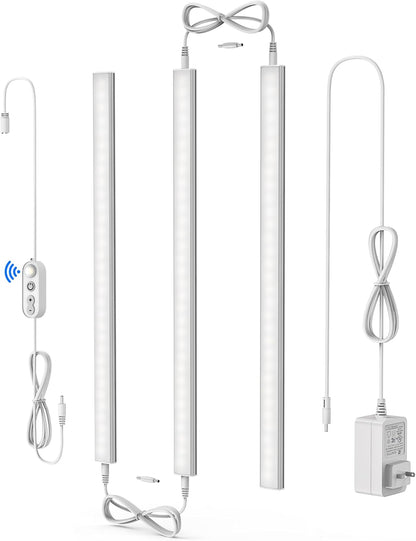 Motion Sensor Cabinet Lighting, 4500K Daylight, 3 Pack 12 inch Linkable