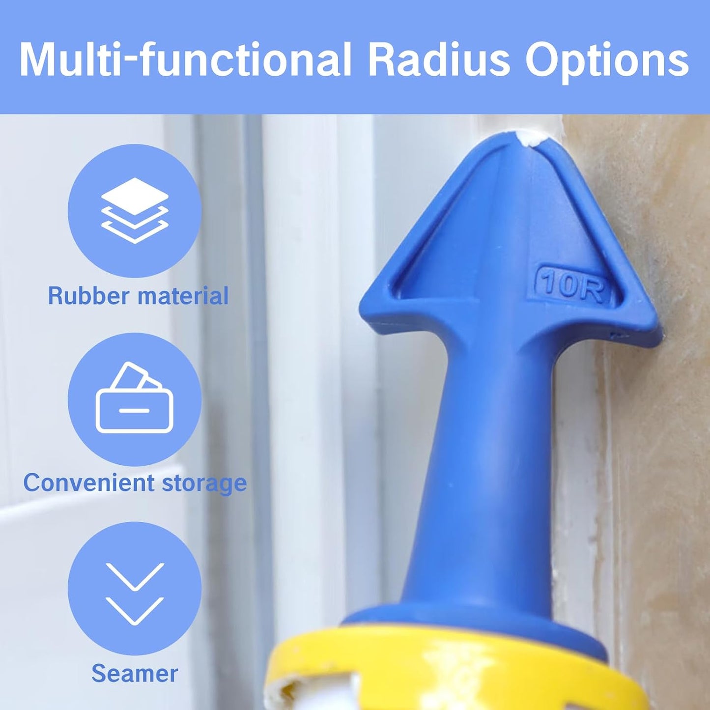 Caulk Tip Tool Caulking Tips Set with Nozzle Adapter Silicone Caulk Applicator Tools Reusable Nozzles for Finishing Grout and Sealant Caulk Gun Accessories for Easy Application 6.5R 10R 13R