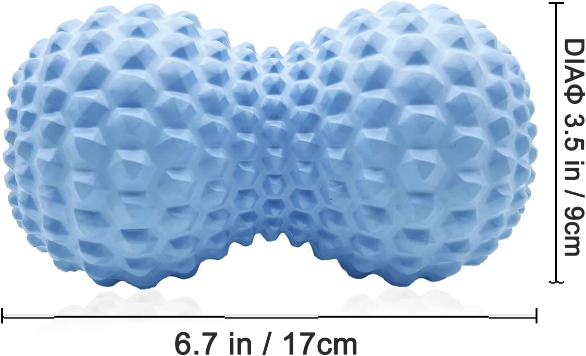 KITWILD Peanut Massage Ball, Double Lacrosse Massage Roller Ball, Black | Deep Tissue Muscle Massage, Physical Therapy, Myofascial Release, Muscle Knots, Yoga Therapy