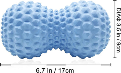 KITWILD Peanut Massage Ball, Double Lacrosse Massage Roller Ball, Black | Deep Tissue Muscle Massage, Physical Therapy, Myofascial Release, Muscle Knots, Yoga Therapy