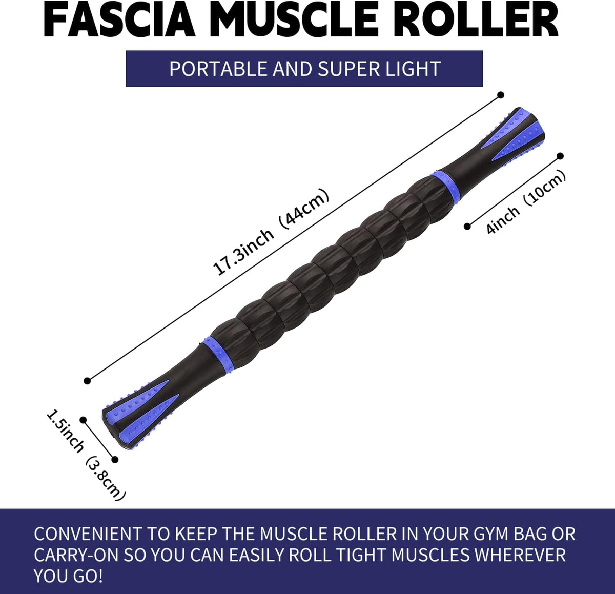 Massage Roller Stick,Muscle Roller Stick for Athletes,Liposuction Massage Roller for Lymphatic Drainage, for Relief Muscle Soreness, Trigger Points, Help Runner Legs, Back Recovery
