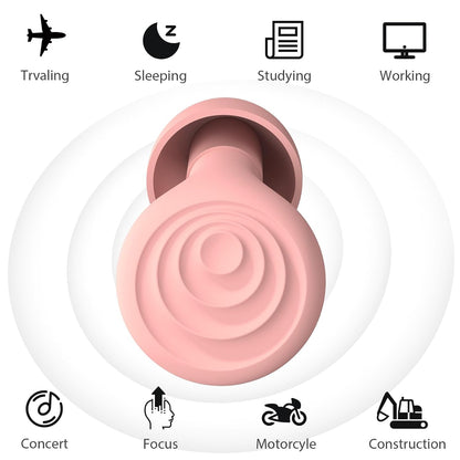 Yawsoy Ear Plugs for Sleeping Noise Cancelling, Reusable Soft Noise Reduction Earplugs for Sleep, Focus, Travel, Work, Motorcycle, Concert with 6 Silicone Ear Tips and 6 Foam Ear Tips - 25-35dB Black