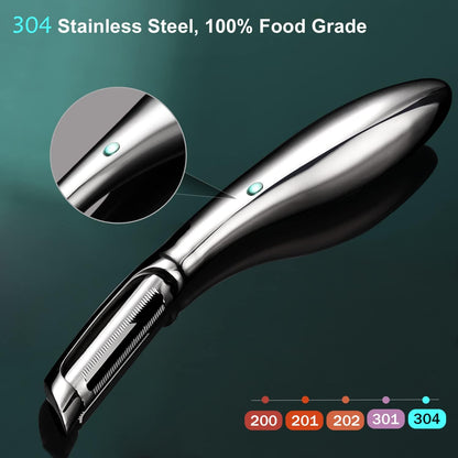 SUCCFLY Stainless Steel Vegetable Peeler Set, Premium Veggie Fruit Peeler | Ultra Sharp Potato Apple Carrot Peelers, Rotary Serrated 420J2 Blade, Thicken Non-Slip Ergonomic Handle, 5-Year Warranty