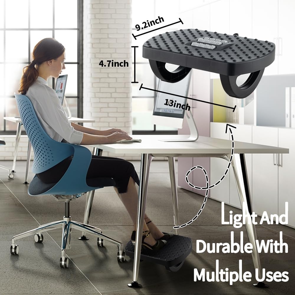 CasaZenith Under Desk Footrest, Foot Rest for Under Desk at Work