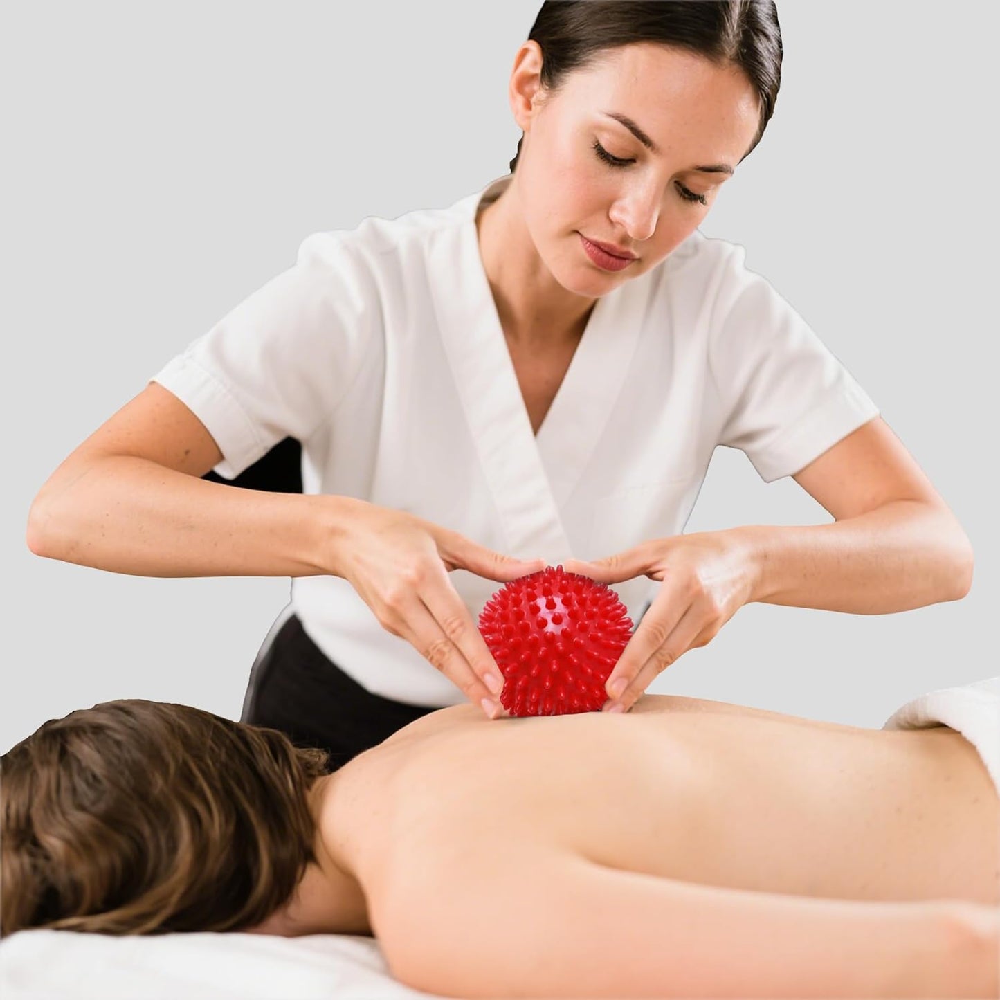 2PCS Firm Massage Lacrosse Balls for Myofascial Release, Muscle Knots, Trigger Point Therapy, Yoga Deep Tissue Massage, Foot Plantar Fasciitis, Muscle Soreness Massager Ball