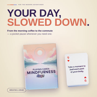 Lingo Mindfulness Playing Cards | Daily Mindfulness Prompts & Meditation Card Deck for Adults | Self-Care Gift for Stress Relief, Calm & Mental Wellness | Mindful Living Conversation Starter