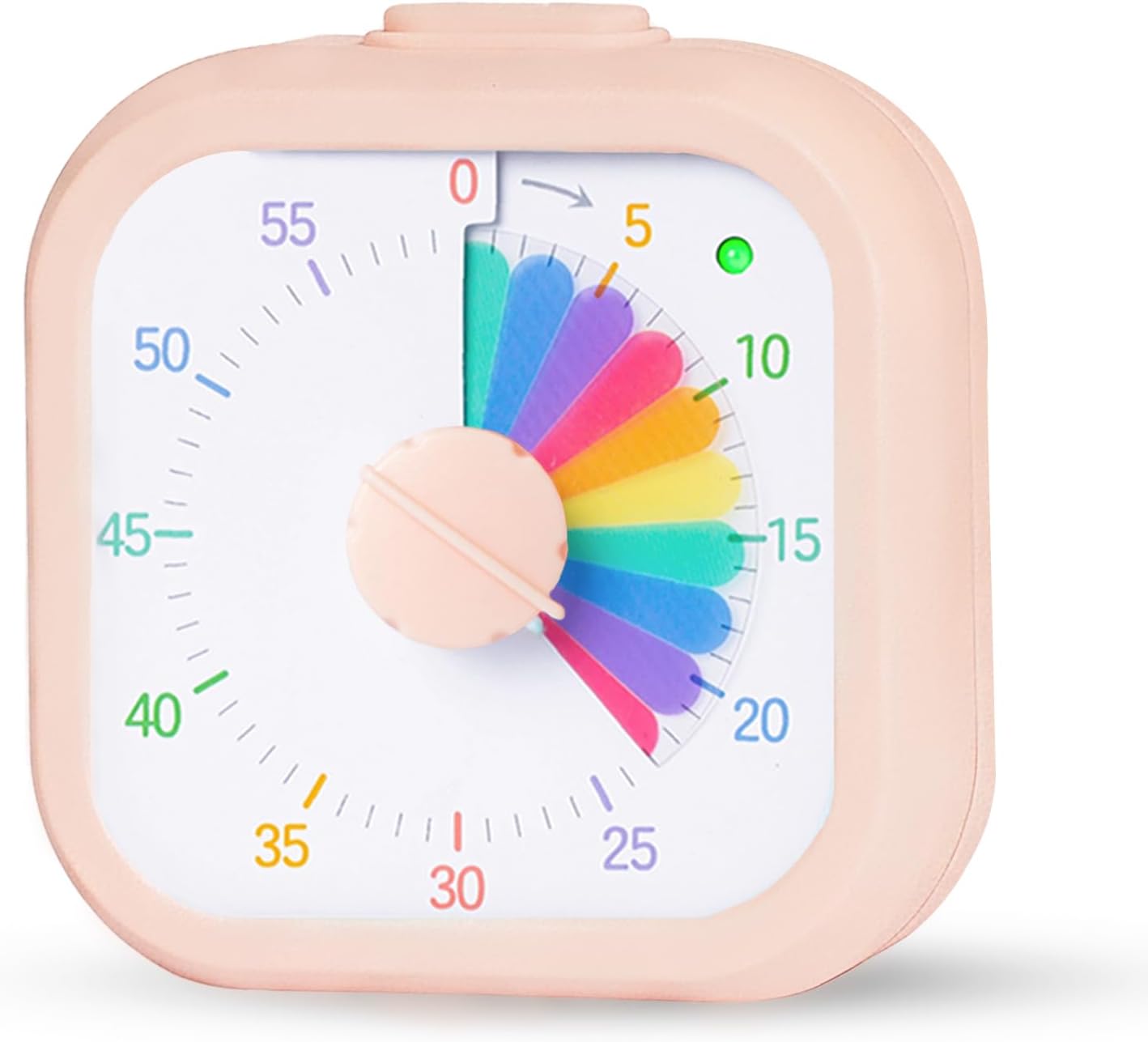 Visual Timer for Kids 60 Minute Countdown Timer Rainbow Disk Desk Timer Clock for Classroom Study Office Kitchen with Silent Operation (Purple)