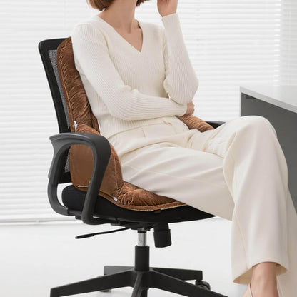 Office Heated Seat Cushion for Desk Chair,Upgraded Lumbar Support Seat for Cushions for Dorm Desk Chair with Back, USB Interface, 3-Speed Temperature Control (Light Pink)