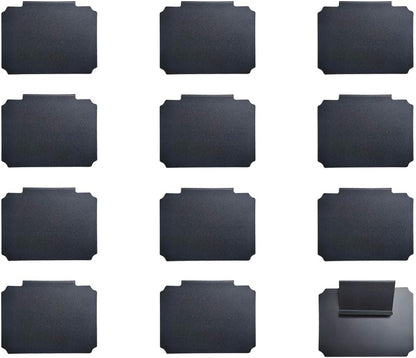 Zucosue12 pcs Labels for Baskets, Kitchen Clip Label Holder | Removable Bin Labels Clip for Basket Pantry Organization Box (Black)