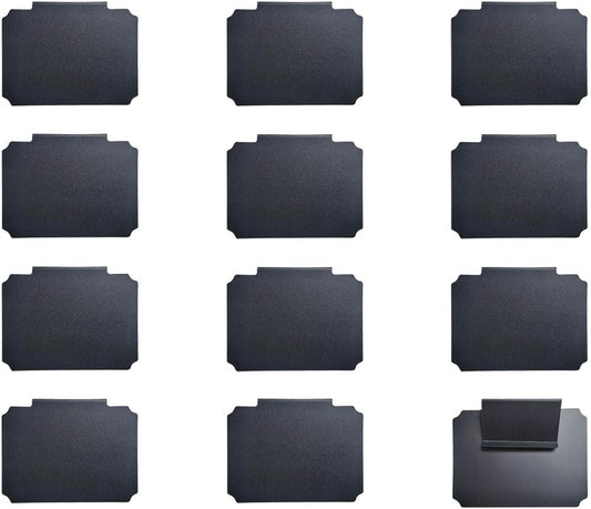 Zucosue12 pcs Labels for Baskets, Kitchen Clip Label Holder | Removable Bin Labels Clip for Basket Pantry Organization Box (Black)