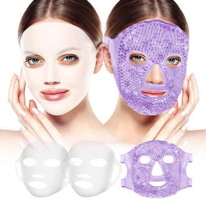 my novel things Face Ice Pack and 2 Packs Silicone Face Mask Cover