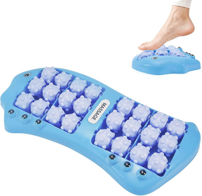 Foot Roller Massager for Plantar Fasciitis Pain Relief, Large Size Under Desk Feet Massage, Manual Acupressure Tool, Eases Pain & Cold Feet, Boosts Circulation, Split Portable & Washable
