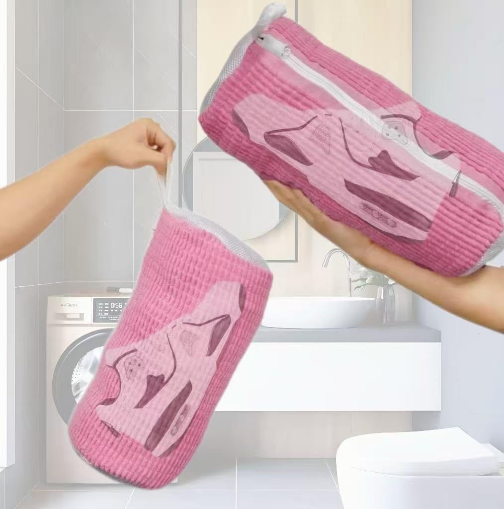 2Pcs Shoe Washing Machine Bag Laundry Shoe Bags for Washing Machine, Shoe Washing Bag Shoe Laundry Bag for Washer and Dryer Reusable Shoe Washing Bags (Grey)