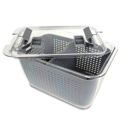 Kitchen Spaces Stackable Fridge Storage Colander Containers, Variety Pack | 3 Sizes to Store Fresh Produce, Organize Washed Fruits and Veggies, Snap and Seal Lids with Adjustable Vents, Hand Wash Only