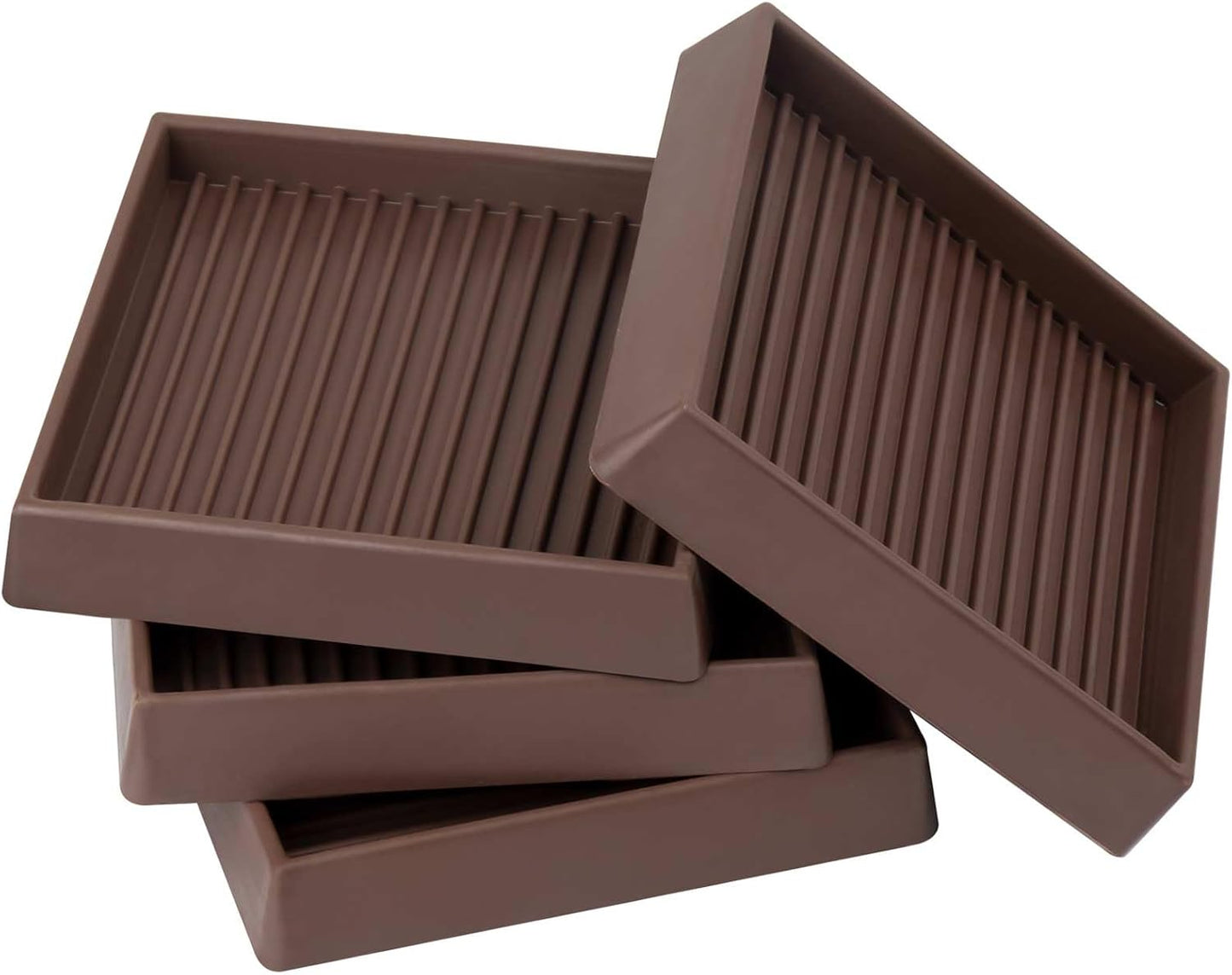 Furniture Pads 3x3 Non Slip Rubber Furniture Caster Cup for Hardwood Floors