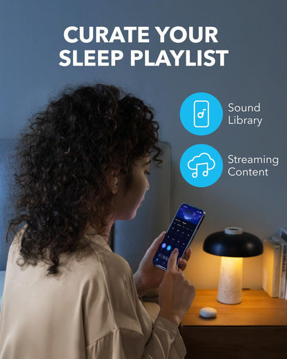 Soundcore Sleep Earbuds Set by Anker with Comfortable Ear Tips and Wings | 30 dB High-Frequency Noise Reduction, Side Sleeper Comfort, 80H Playtimae, Stream Content via Bluetooth 5.3, Sleep Tracking