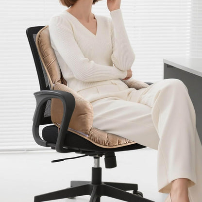 Office Heated Seat Cushion for Desk Chair,Upgraded Lumbar Support Seat for Cushions for Dorm Desk Chair with Back, USB Interface, 3-Speed Temperature Control (Light Pink)