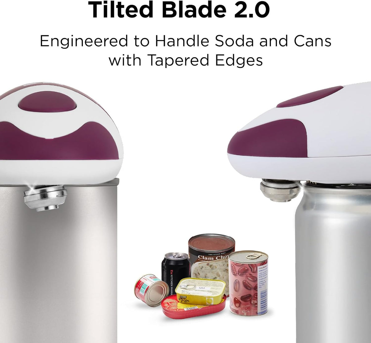 Kitchen Mama Auto 2.0 Electric Can Opener, Navy Blue