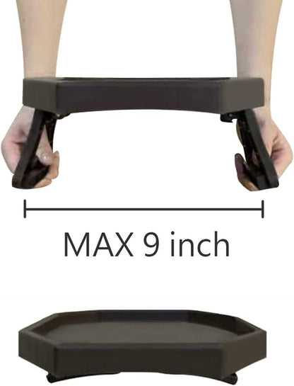 Sofa Arm Clip Table, Armrest Tray Table, Drinks/Remote Control/Snacks Holder … (Platic, Brown)
