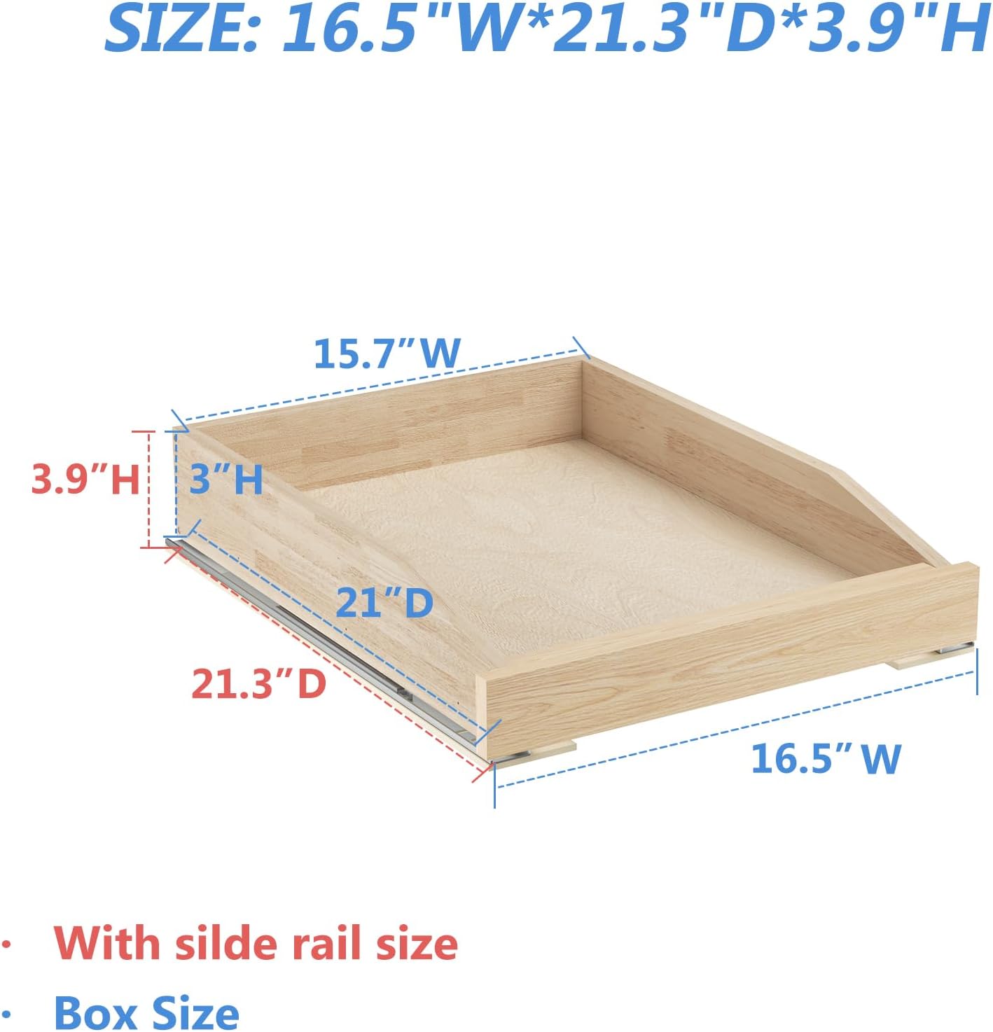 LOVMOR Single Pull Out Cabinet Organizer 28½”W x 21”D, Soft Close Slide Out Drawer Storage Shelves for Kitchen, Wood Cabinet Shelf Pull-Out Organizer Storage for Base Cabinets