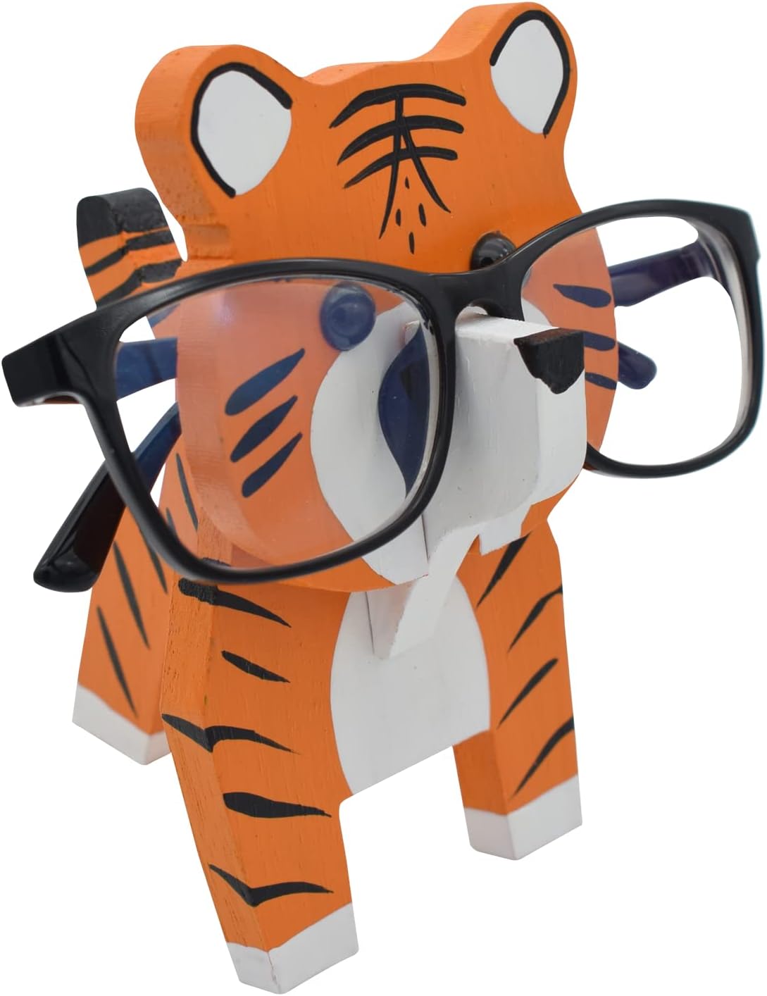Creative Glasses Holder Stand, 3D Wooden Puzzle Animal Eyeglass Stand Home Office Desk Décor Gift (Cat)