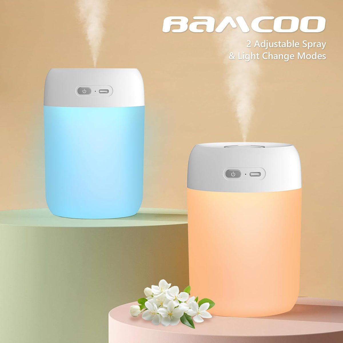 Plant Humidifier Indoor, 650ml Humidifier for Plants, Gray