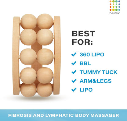 Lymphatic Drainage Massager, Fibro Roller Ball for Post Surgery Recovery | Handheld massager for post-surgery recovery after liposuction, 360 lipo, tummy tuck and BBL