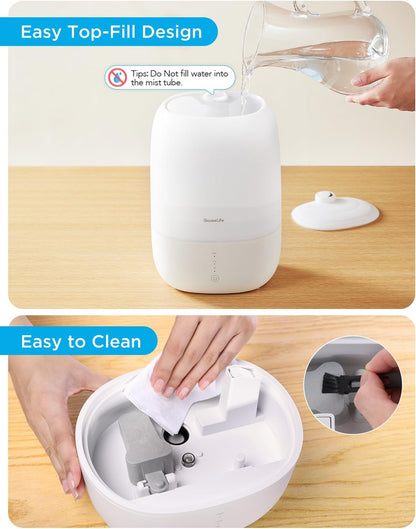 GoveeLife Smart Humidifiers for Bedroom, 3L Top Fill Cool Mist Humidifier
