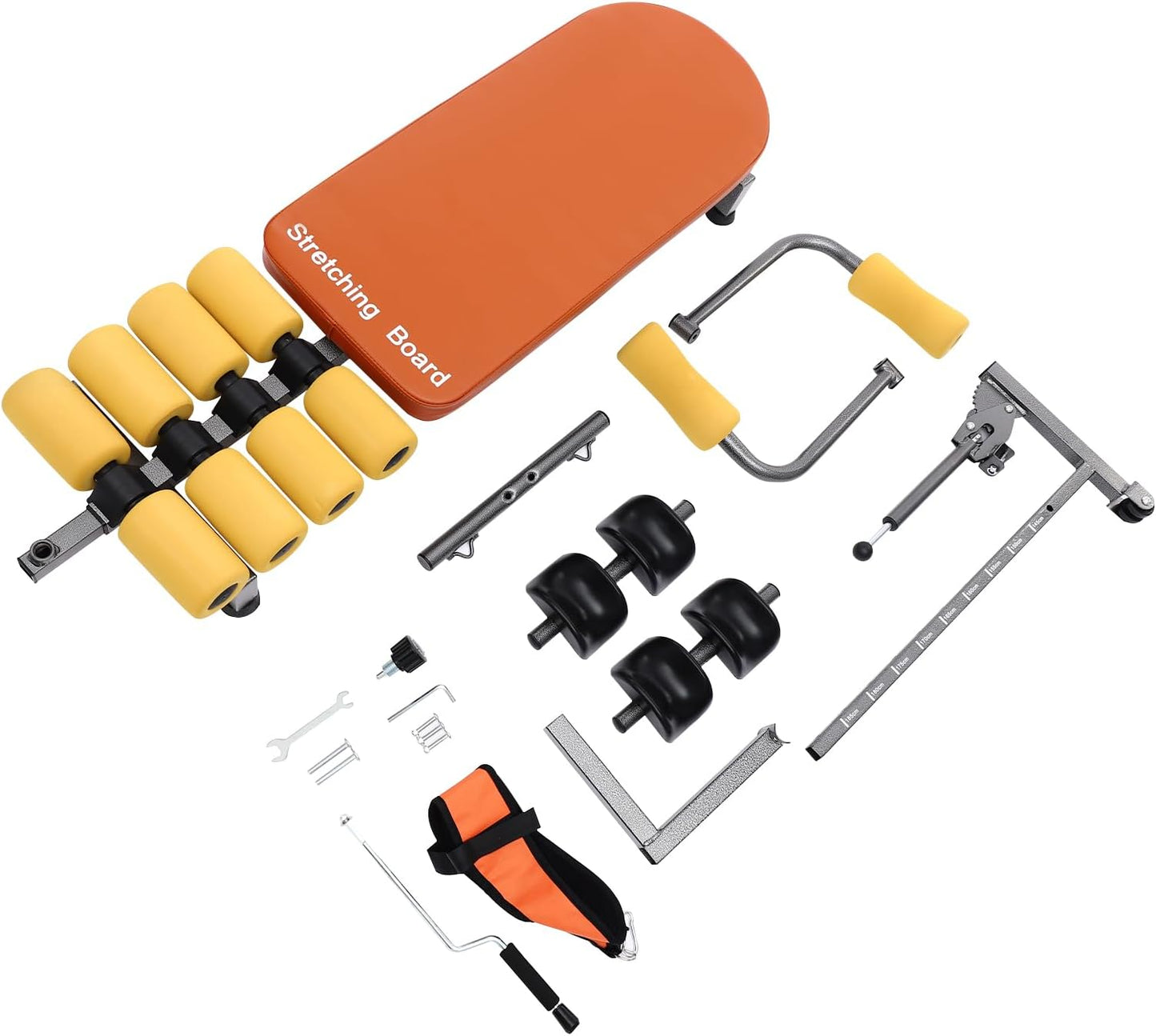 Inline Back Stretch Bench with Cervical Traction, 287 lbs Weight Capacity Portable Inversion Traction Table Neck Stretcher Training Bench Multi-Purpose Workout Bench for Home, Office, School, Gym