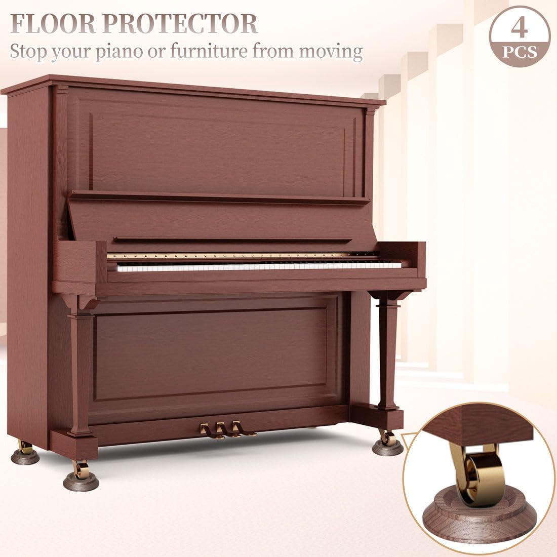 Piano Caster Cups Upright Piano Caster Cups Wood Coasters Cups