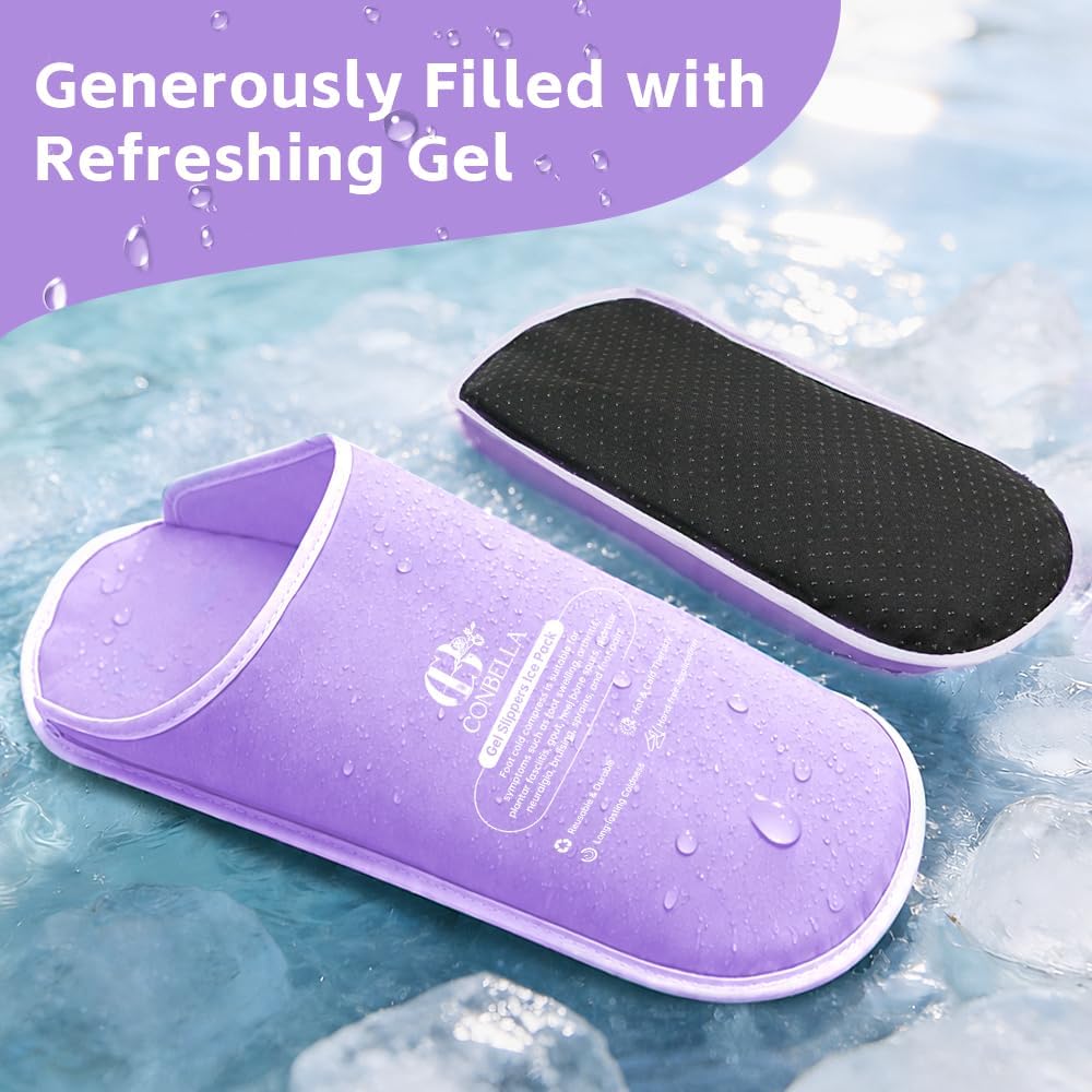 Gel Ice Pack Slippers for Foot Pain Relief, 1 Pair, Blue