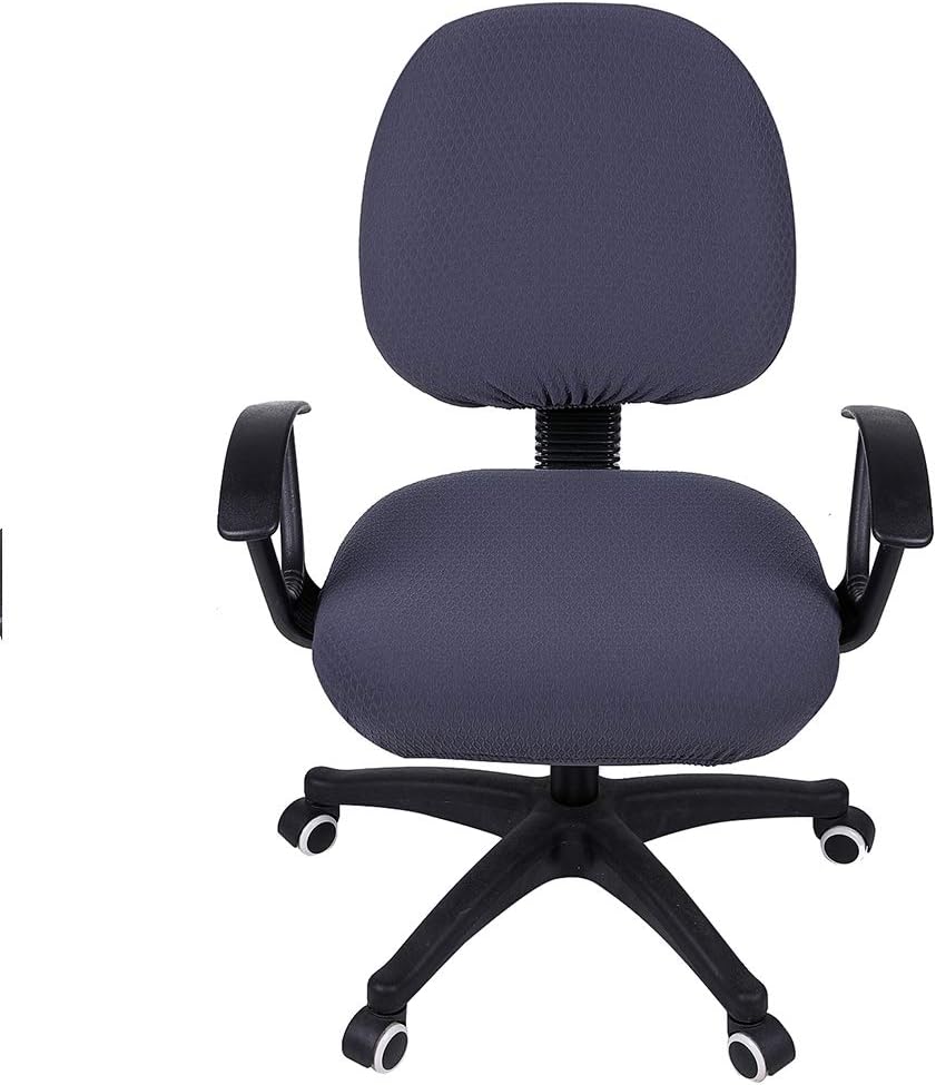 Smiry Office Computer Chair Armrest Covers, 2PCs Anti-dust Arm Rest Pad | Removable Washable Desk Chair Arm Pad Covers, Grey