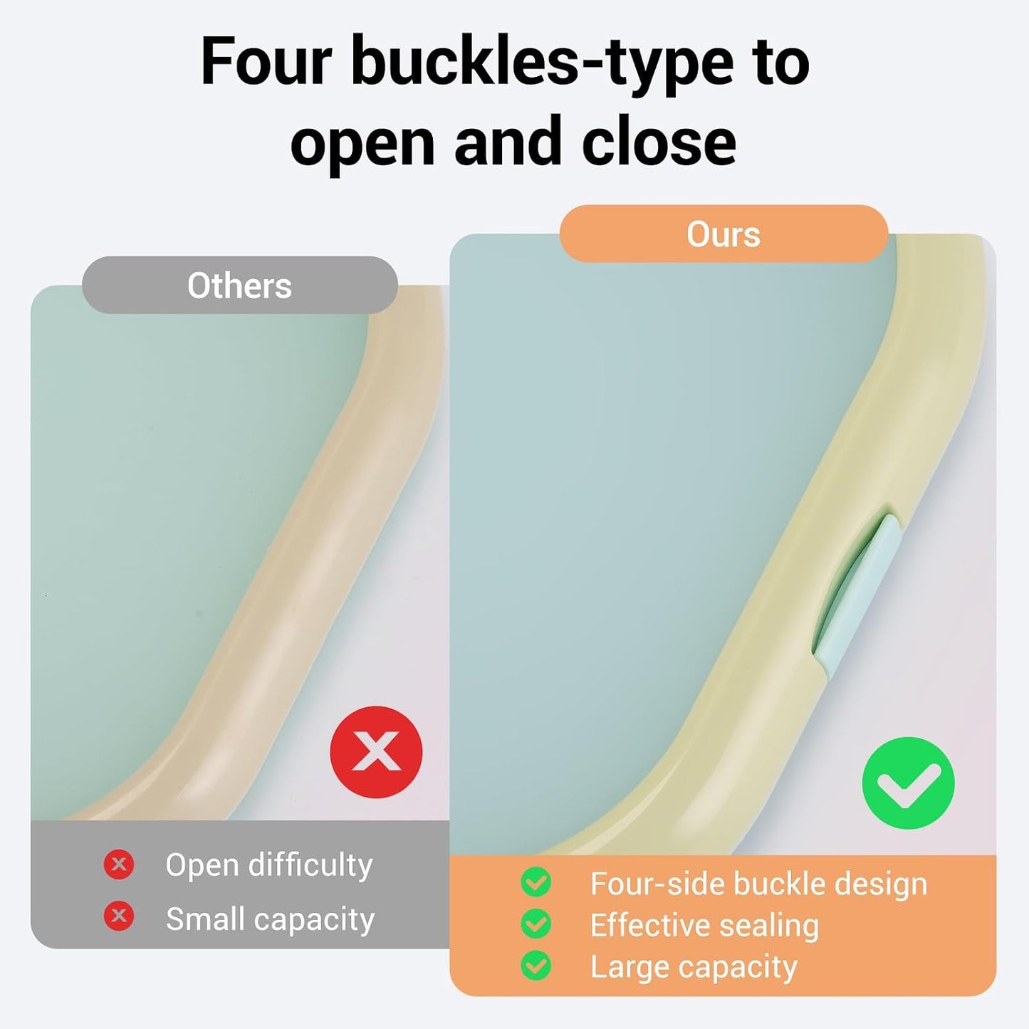 Winb Lunch Saver & Avocado Saver & Onion Storage, 8 inch Reusable Fruit, Veggie and Food Savers - Ideal for Avocados, Tomatoes, Sandwich, Garlic, Onions, and More (Macaron color)