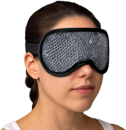 Rapid Relief Reusable Hot or Cold Gel Bead Eye Mask, Flexible Fit